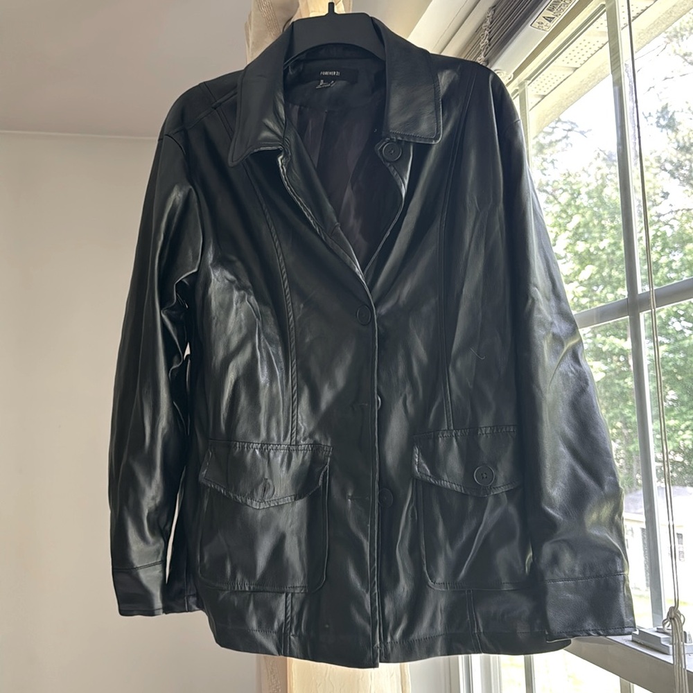 Faux leather jacket
